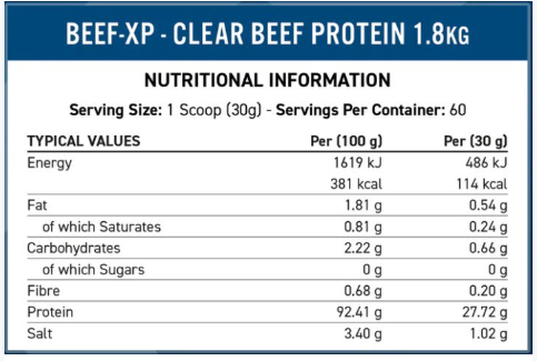 BEEF-XP APPLIED NUTRITION – 60 SERV
