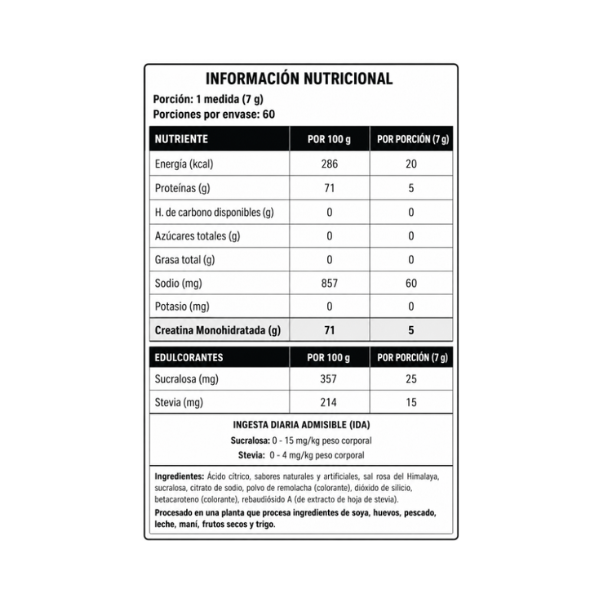 100% CREATINA MONOHIDRATADA PLATINUM MUSCLETECH