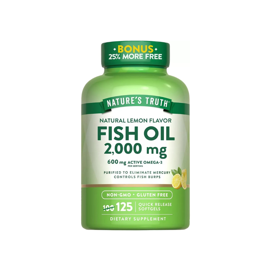 OMEGA 3 FISH OIL 2000MG 125 CAPS - NATURE'S TRUTH