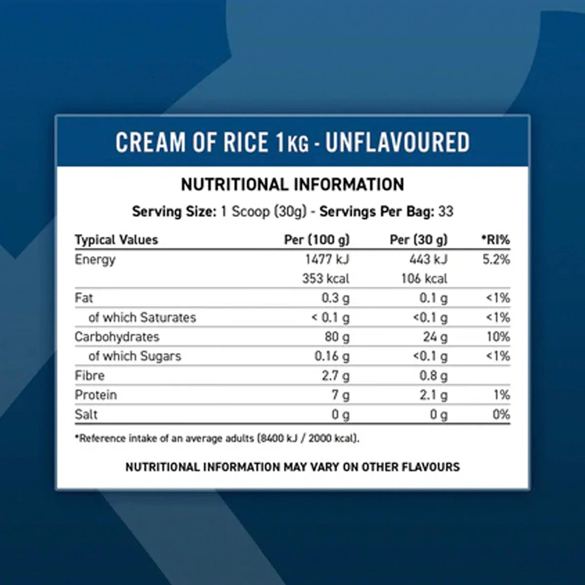 CREAM OF RICE APPLIED NUTRITION 1KG