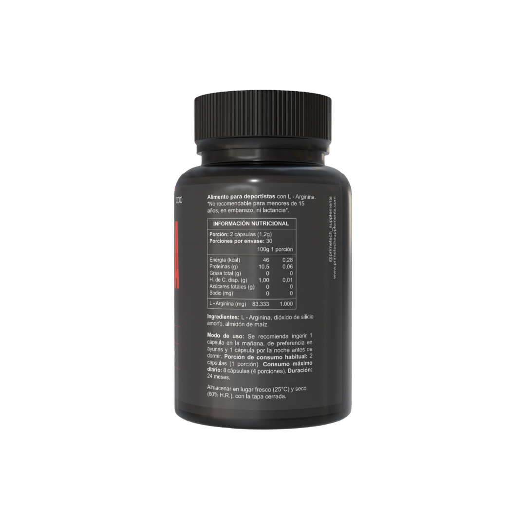 ARGININA 60 CAPS "PRIMETECH"